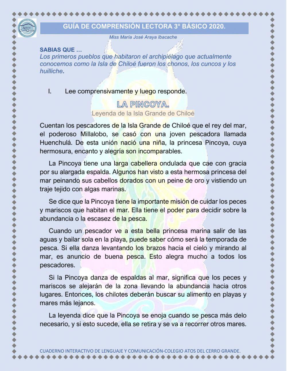 Guia de comprensión lectora