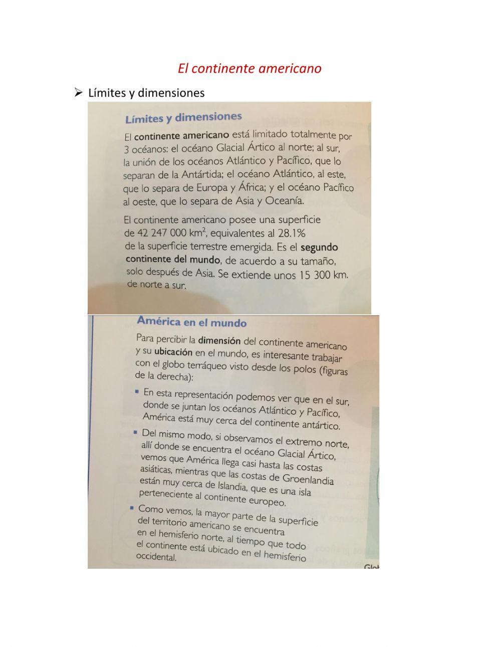 El continente americano.