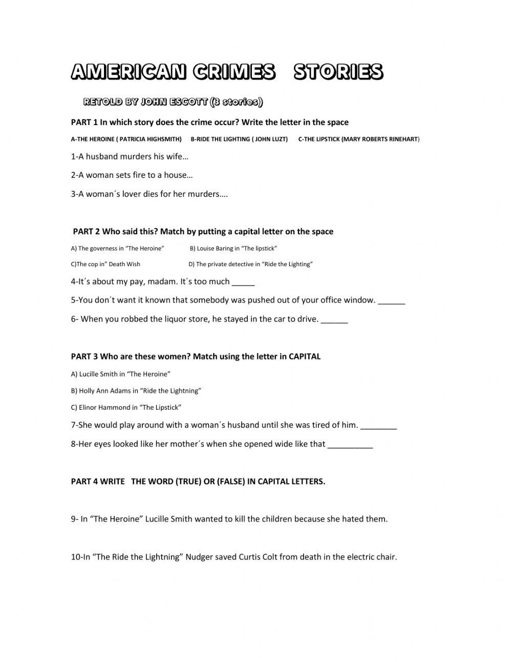 American crime stories