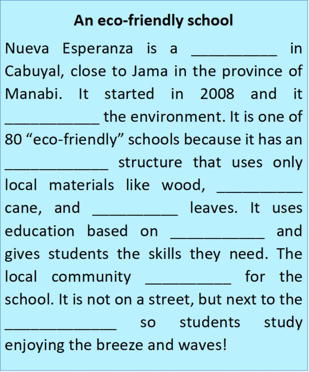Nueva Esperanza school lisening