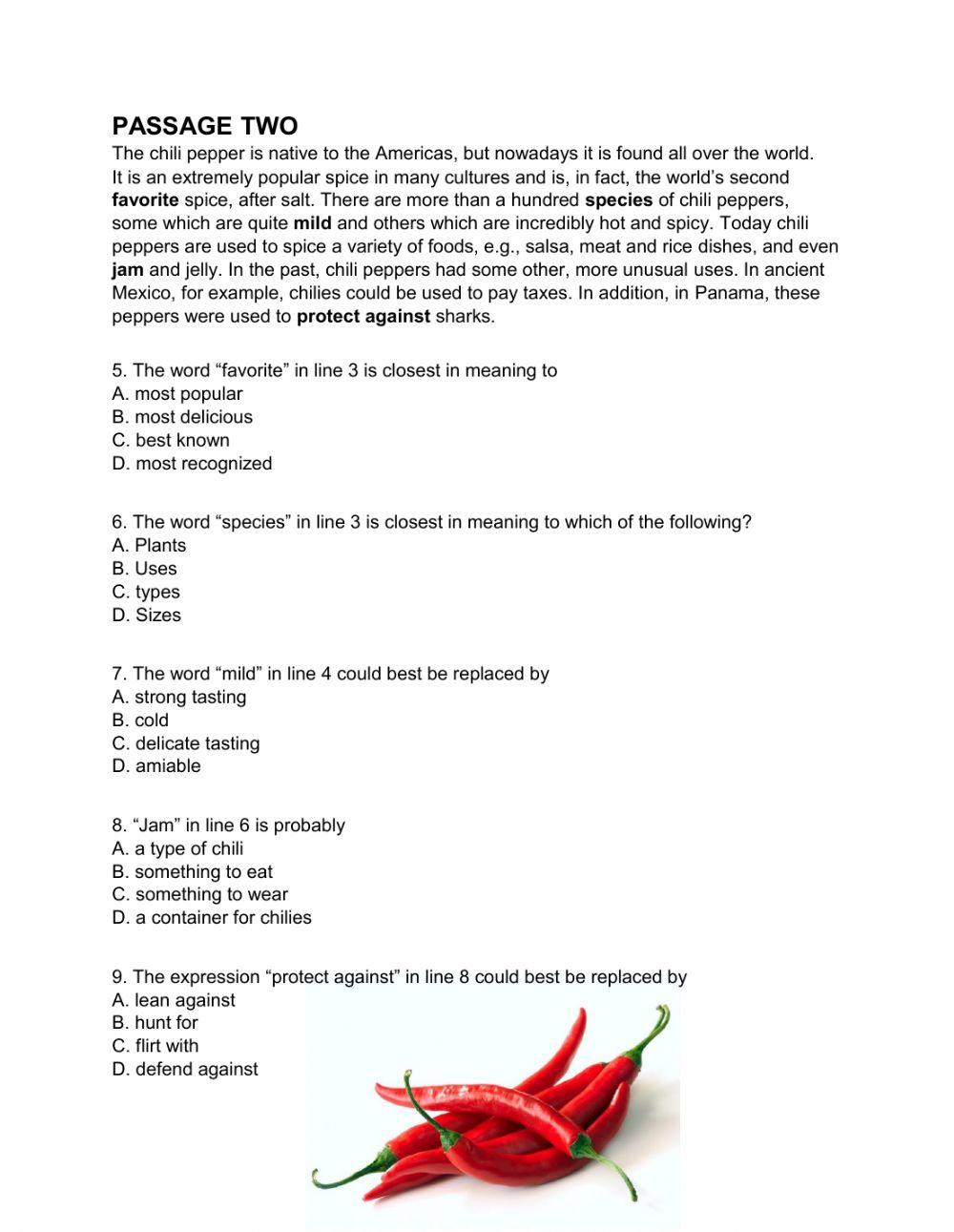 Vocabulary in context