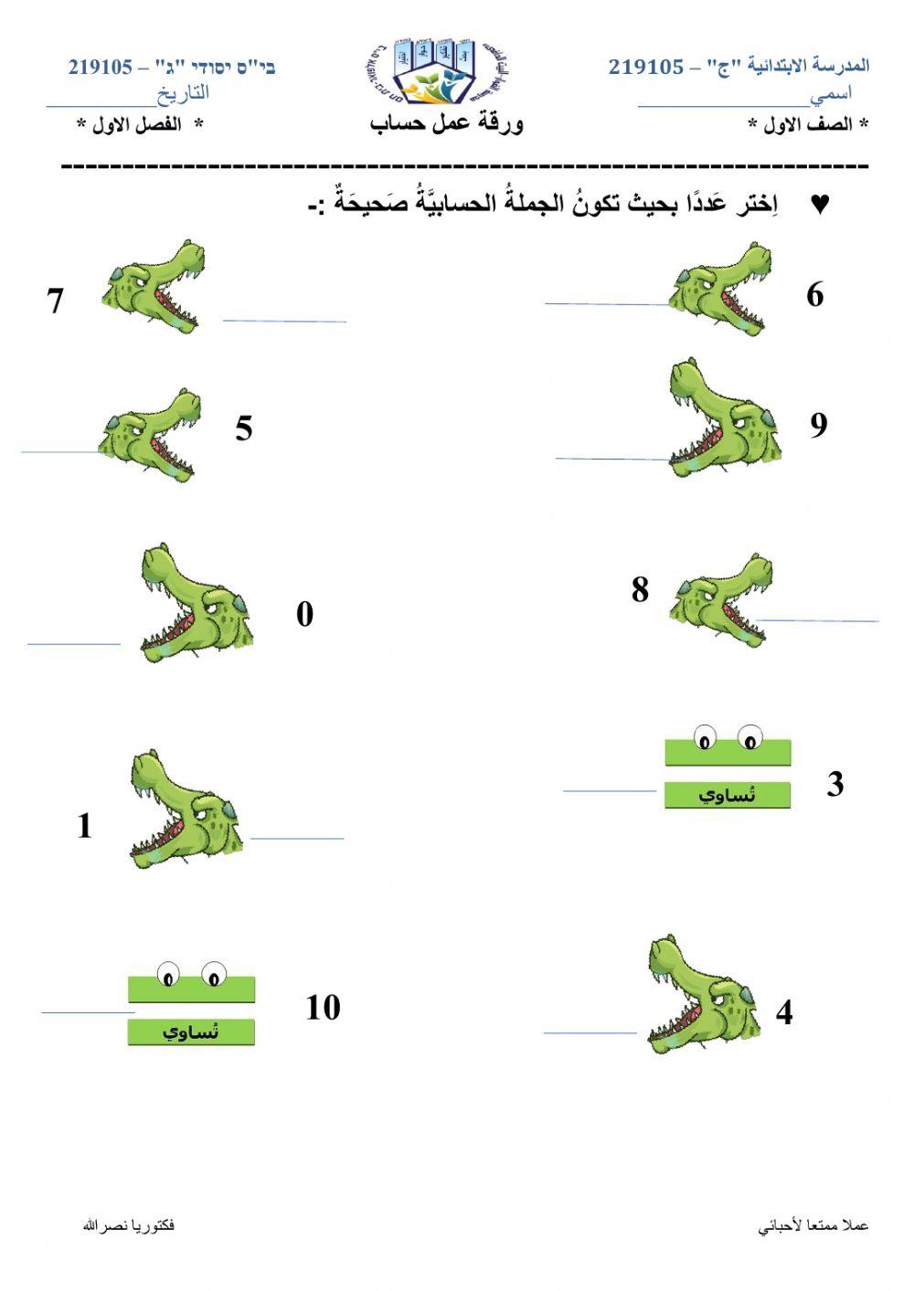 مقارنه الاعداد