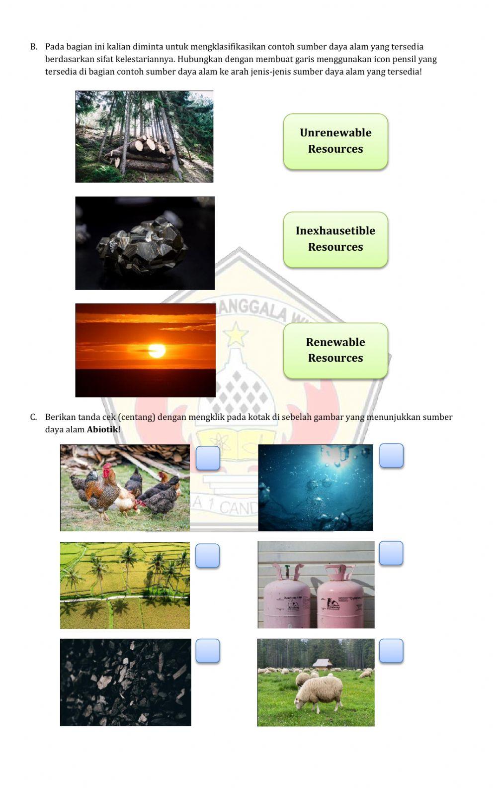 Klasifikasi Sumber Daya Alam