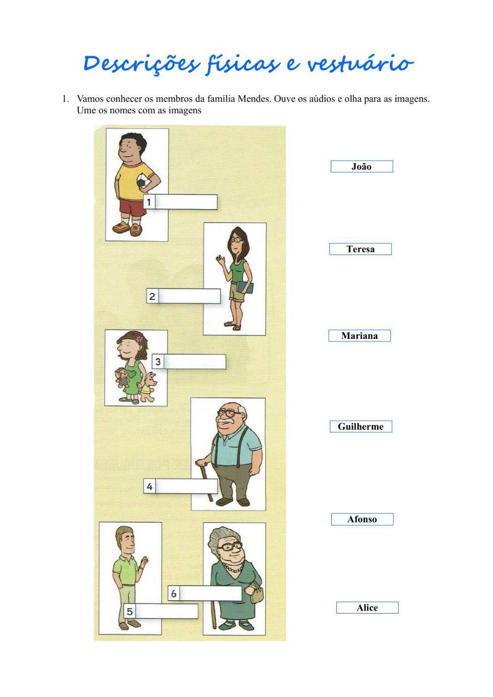 Descrições físicas