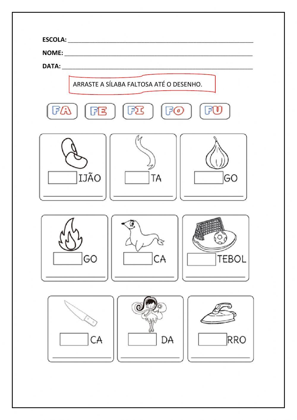 Trabalhando a letra F