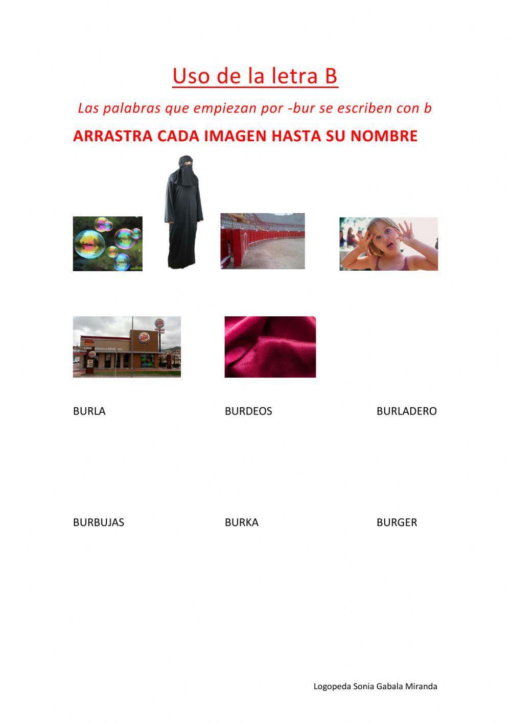 Palabras con bur