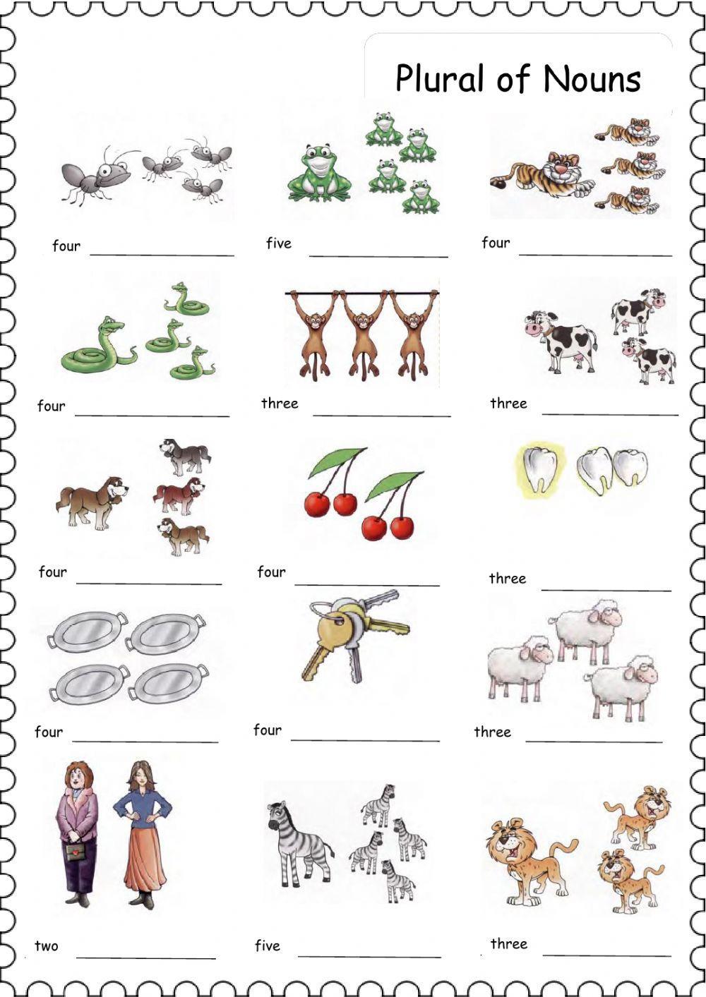 Plural form activity | Live Worksheets