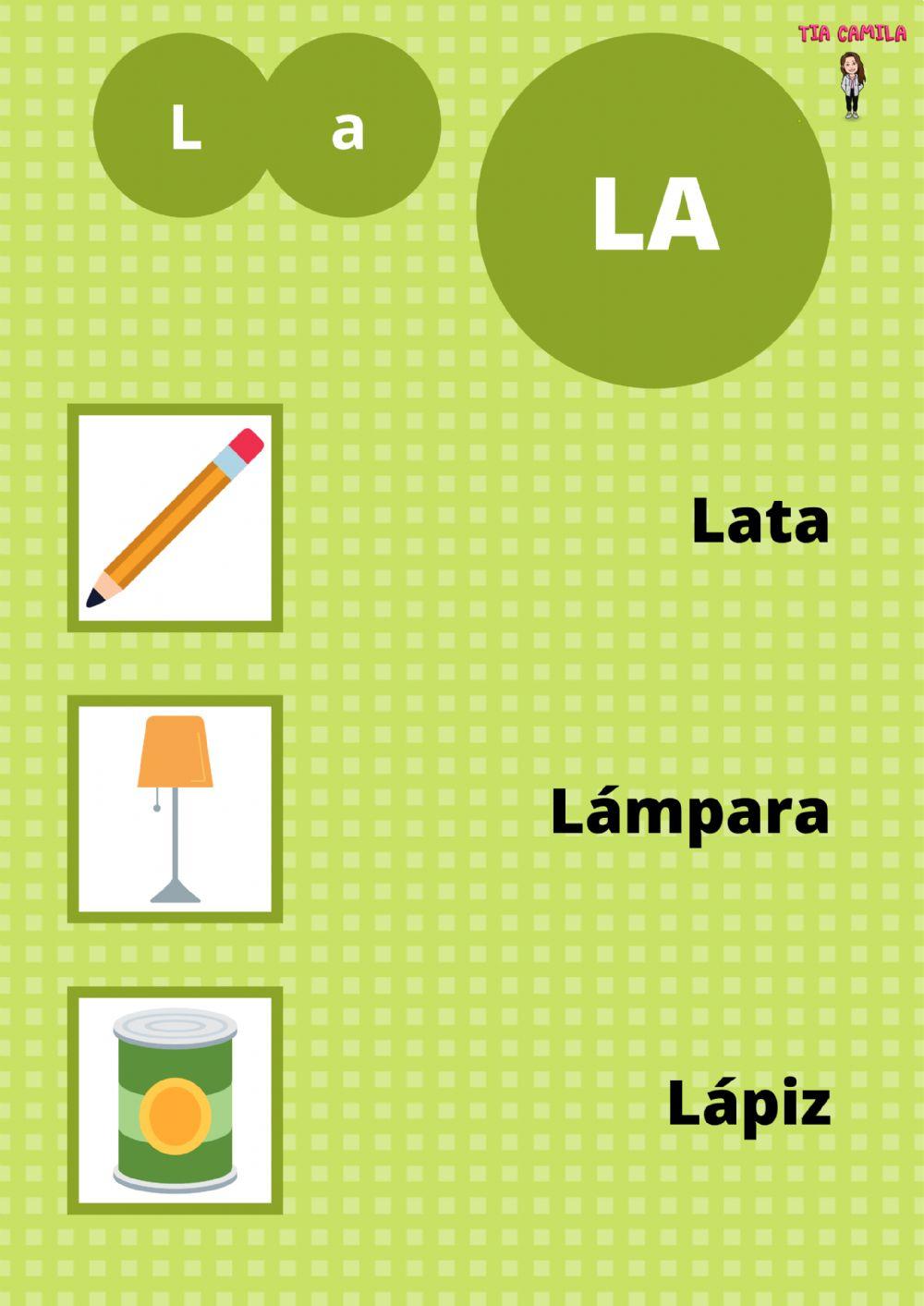 Conciencia silábica con -l-