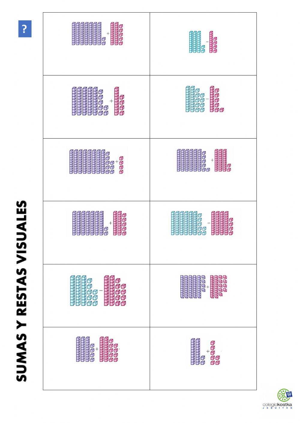Sumas y restas visuales