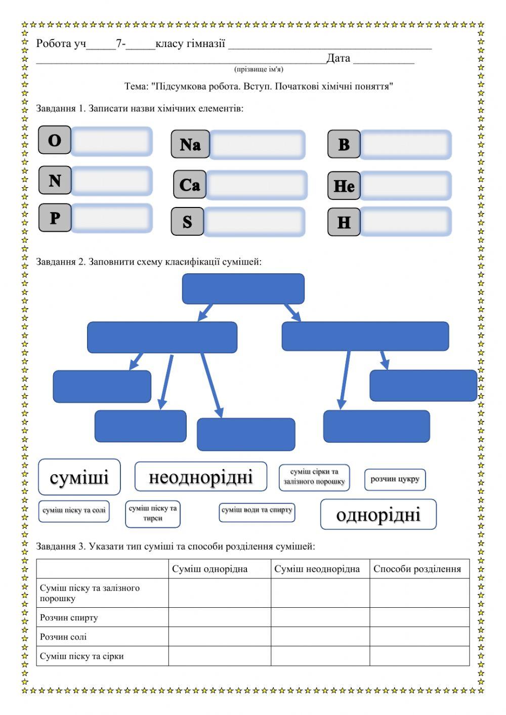 Урок 1.Суміші