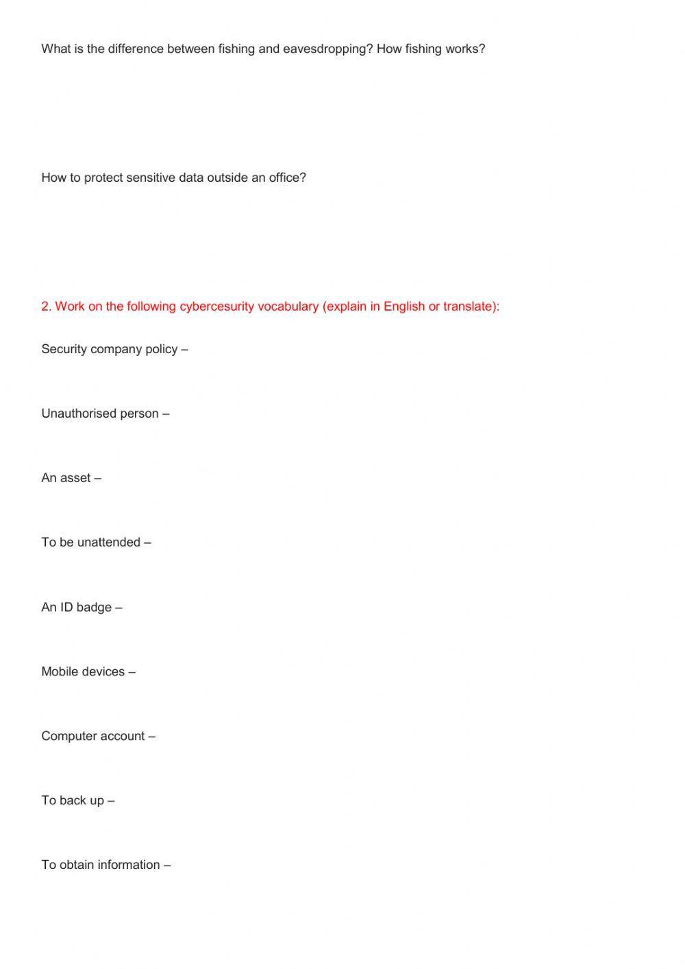 Cybersecurity basics