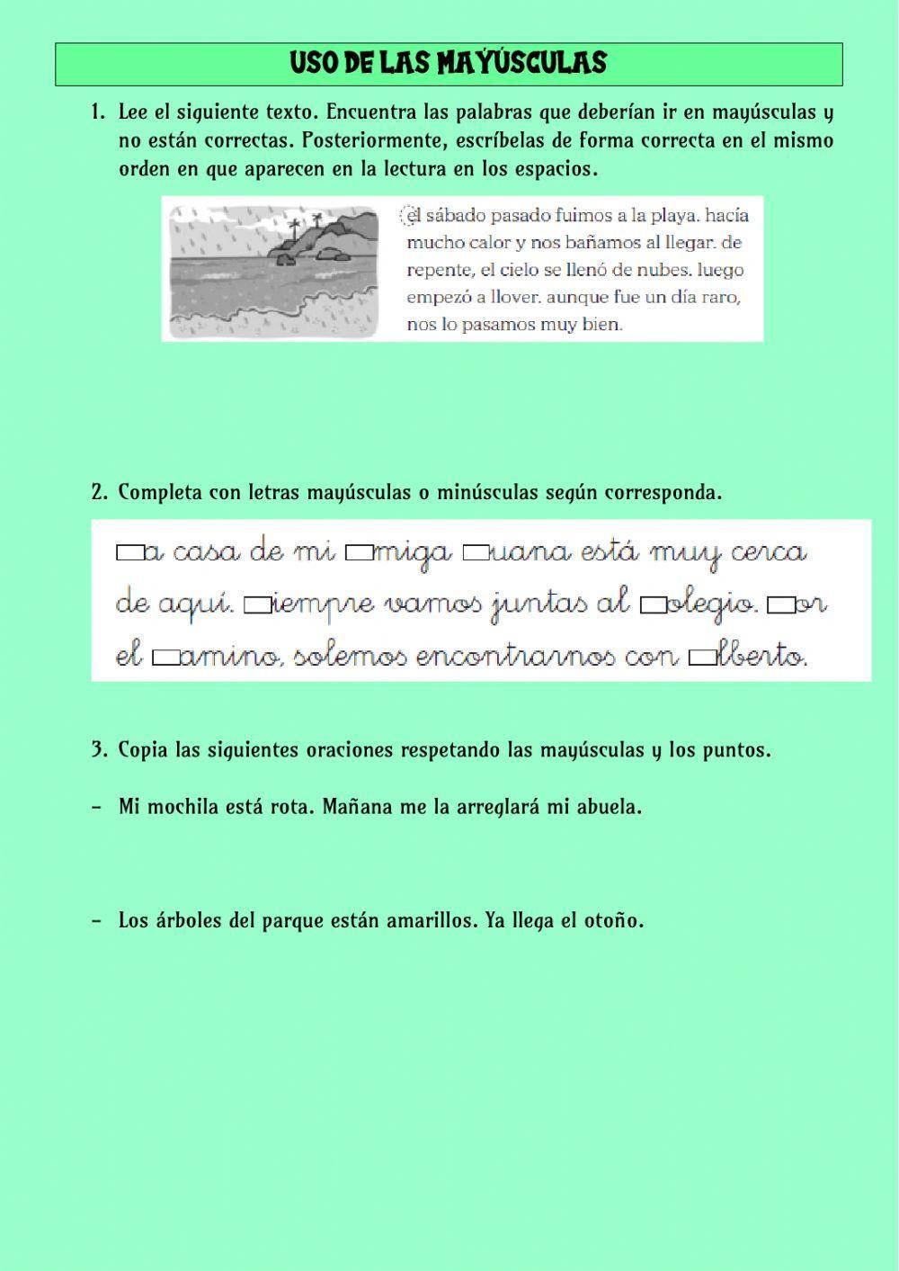 Uso de las mayúsculas