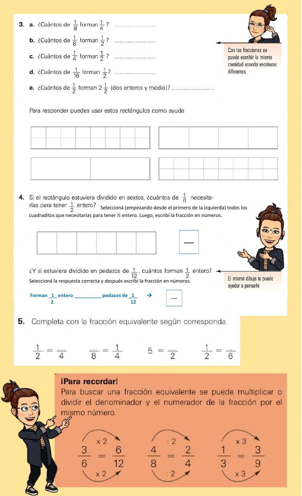 Fracciones equivalentes