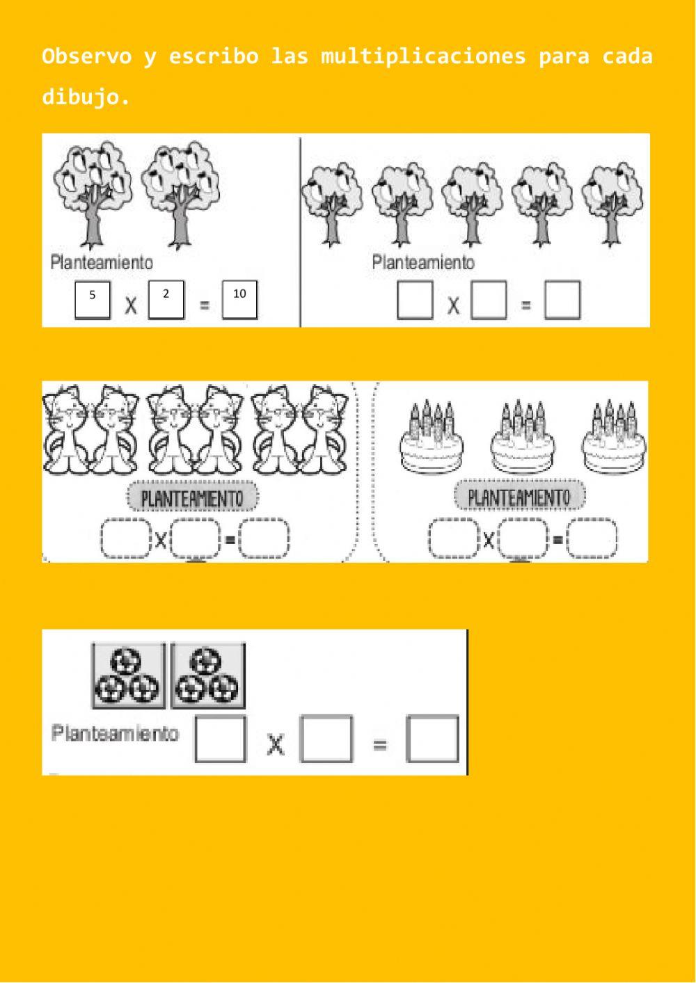 Inicio en la multiplicación