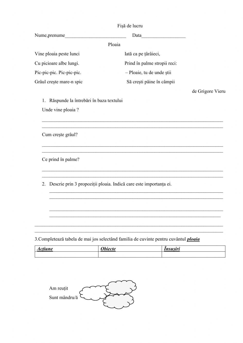 Fișă de lucru