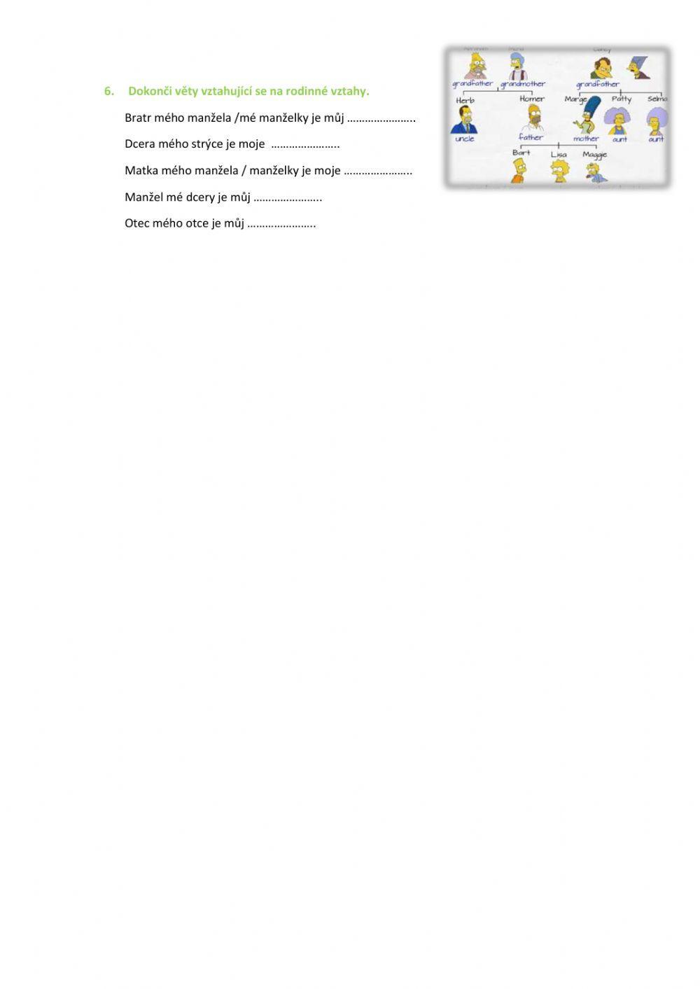 Pracovní list - výchova ke zdraví