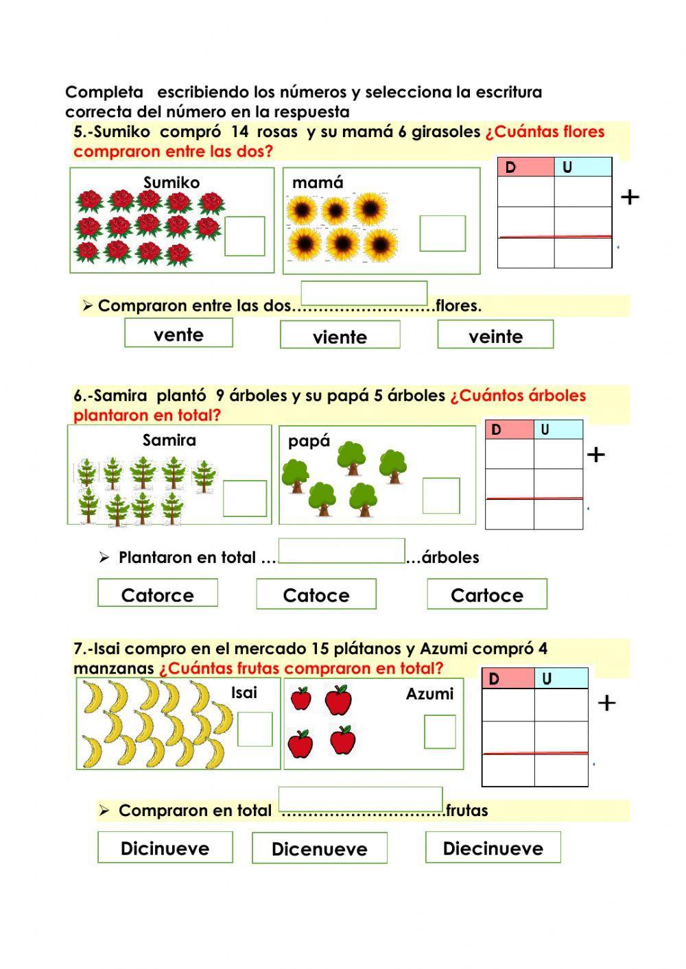Resolvemos problemas juntando cantidades