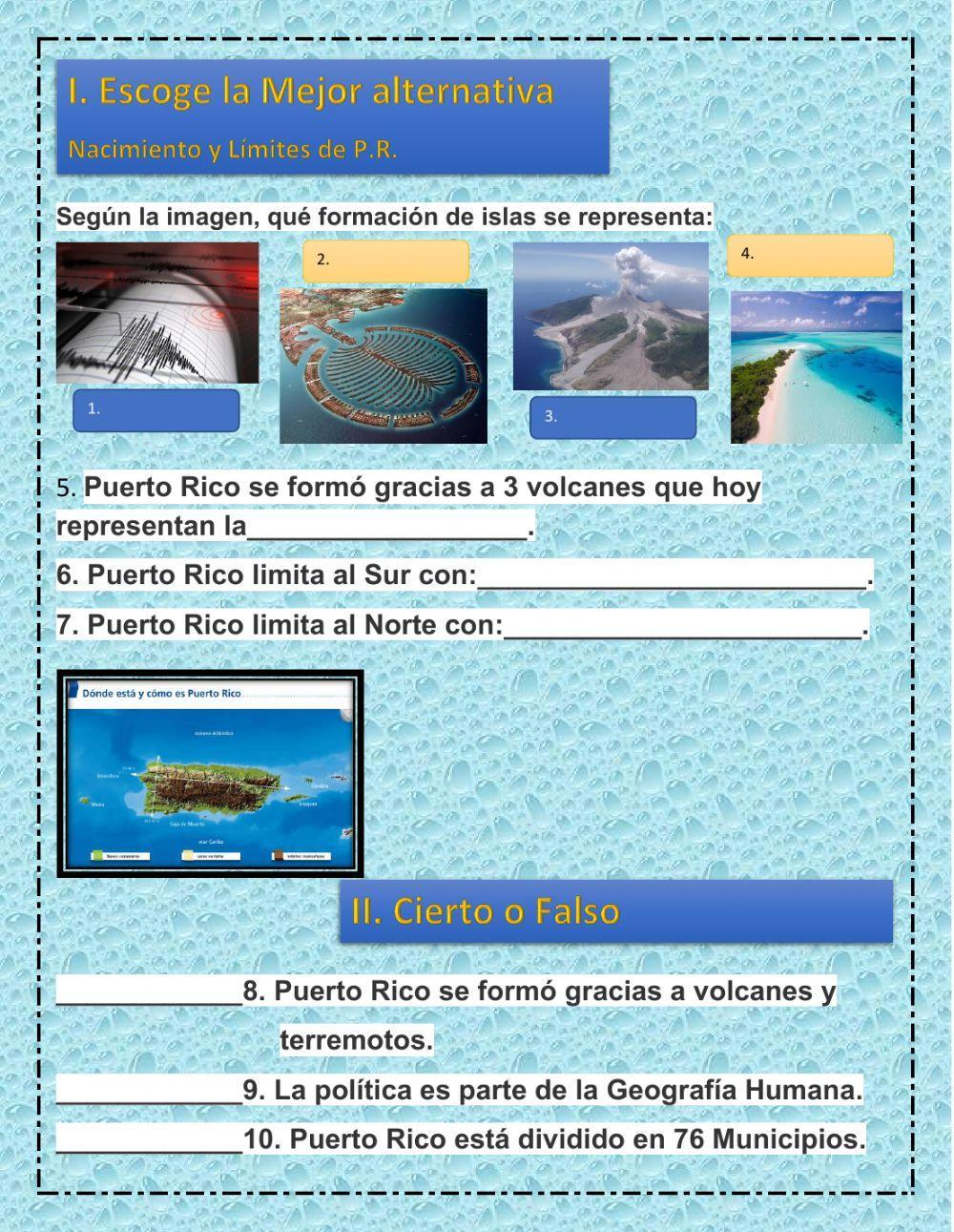 Nacimiento y Límites de Puerto Rico