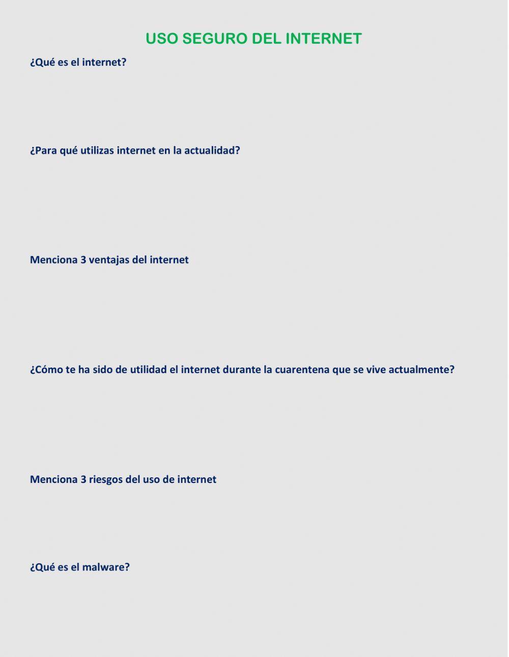 Uso seguro del internet