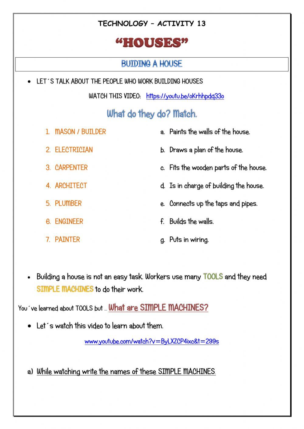 Houses - simple machines