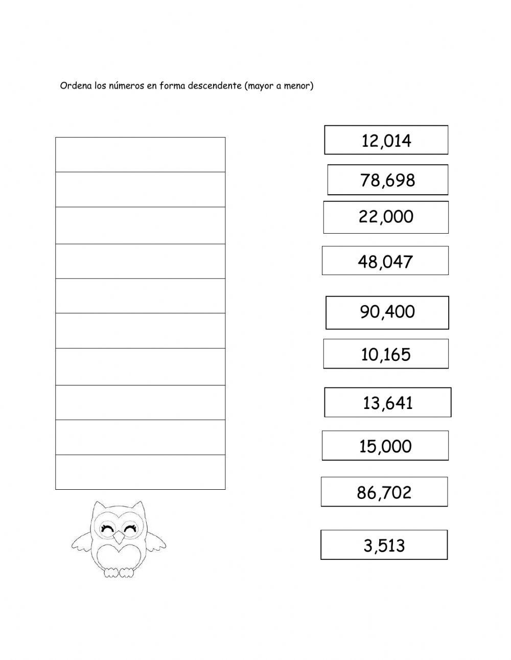 Ordenar en forma Descendente