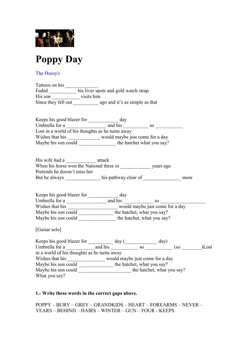 Song Poppy Day