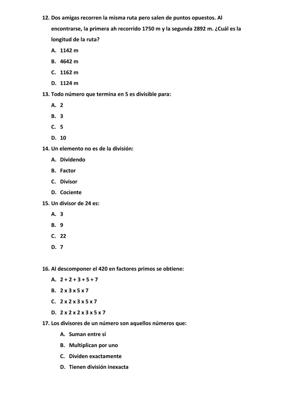 Examen Quimestral Quinto