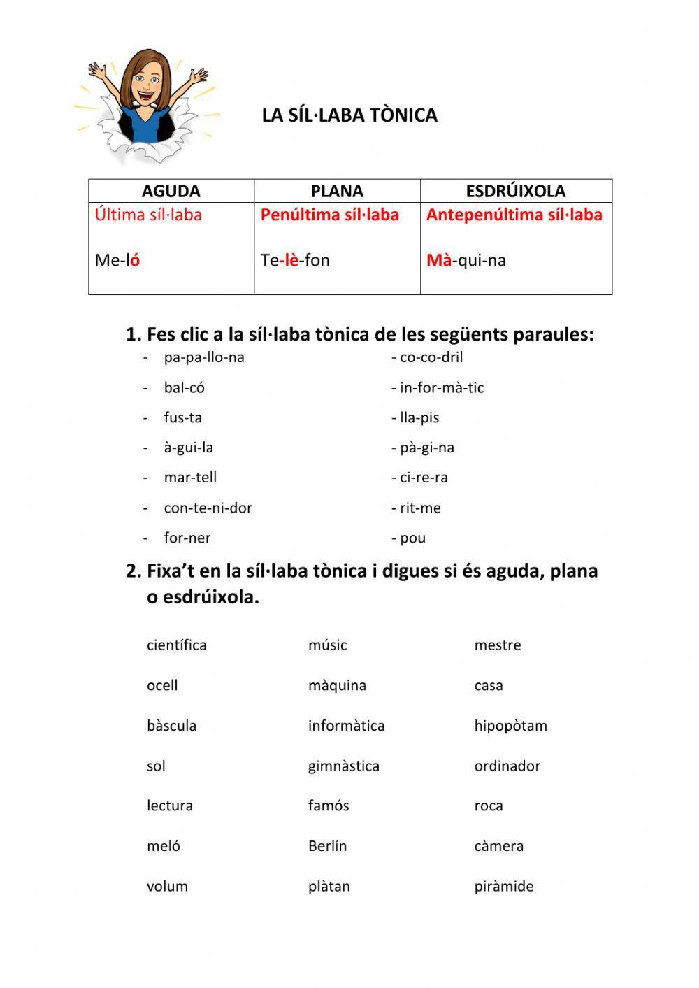 La síl·laba tònica