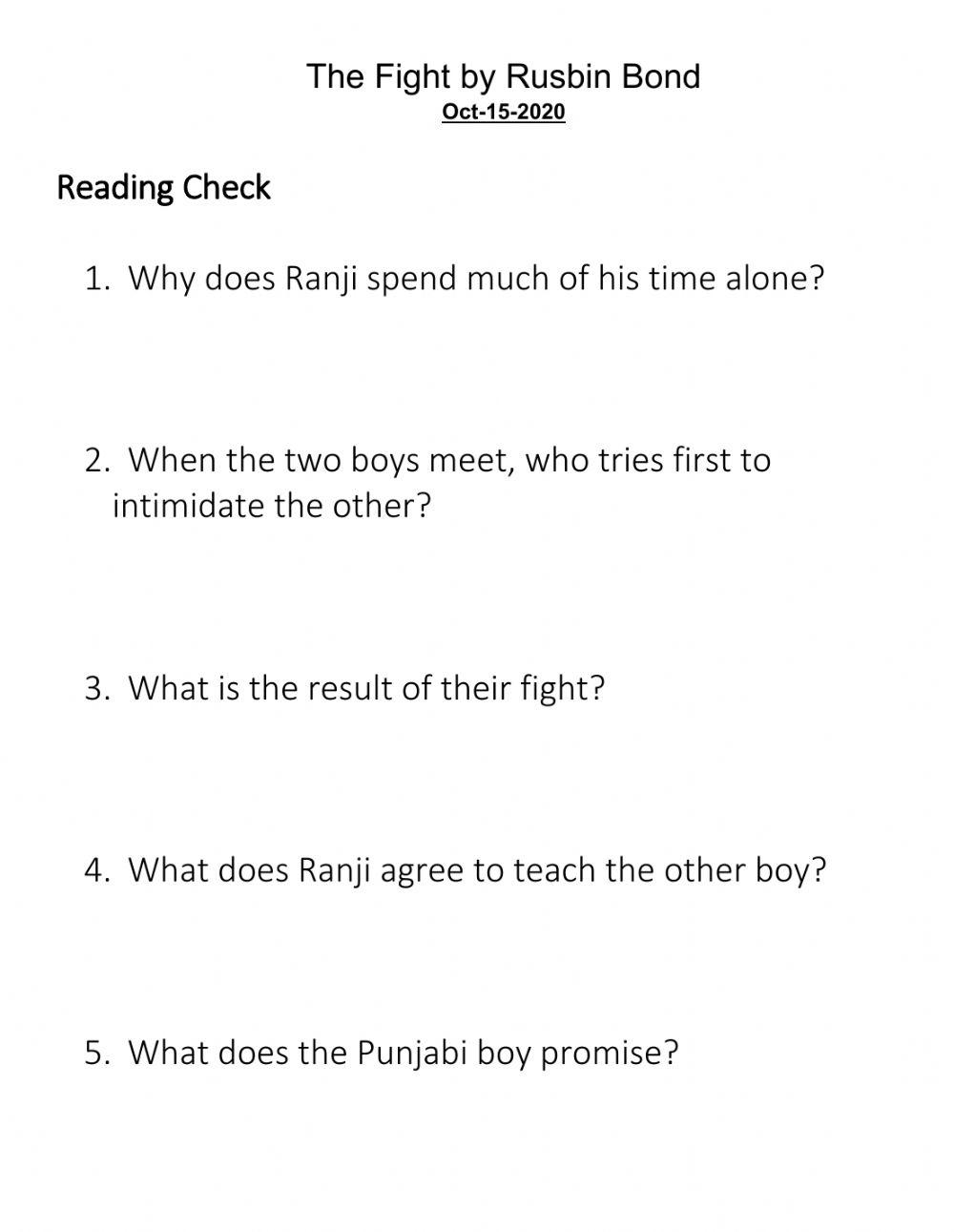 The Fight worksheet Live Worksheets