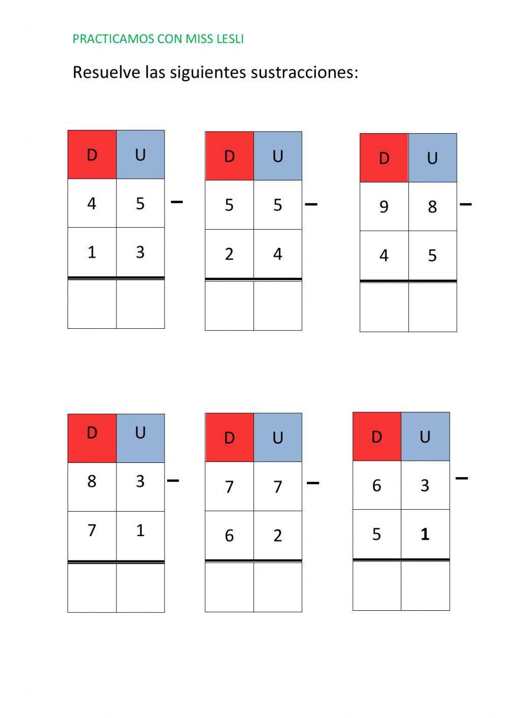 Adiciones y sustracciones