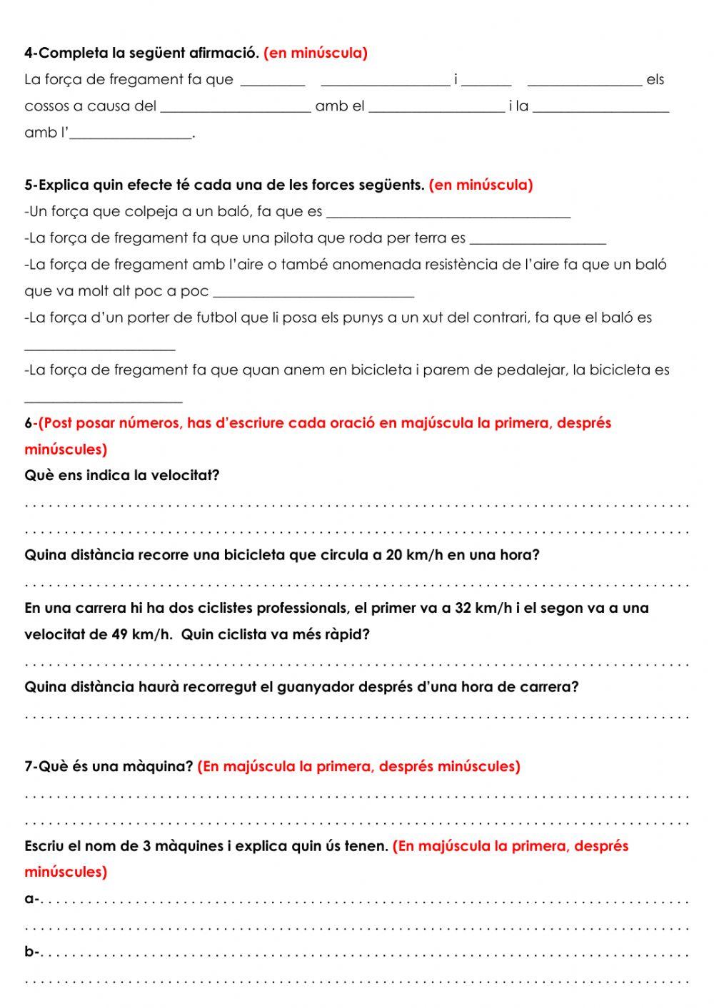 CN Activitats repàs T8 -Les forces i les màquines-