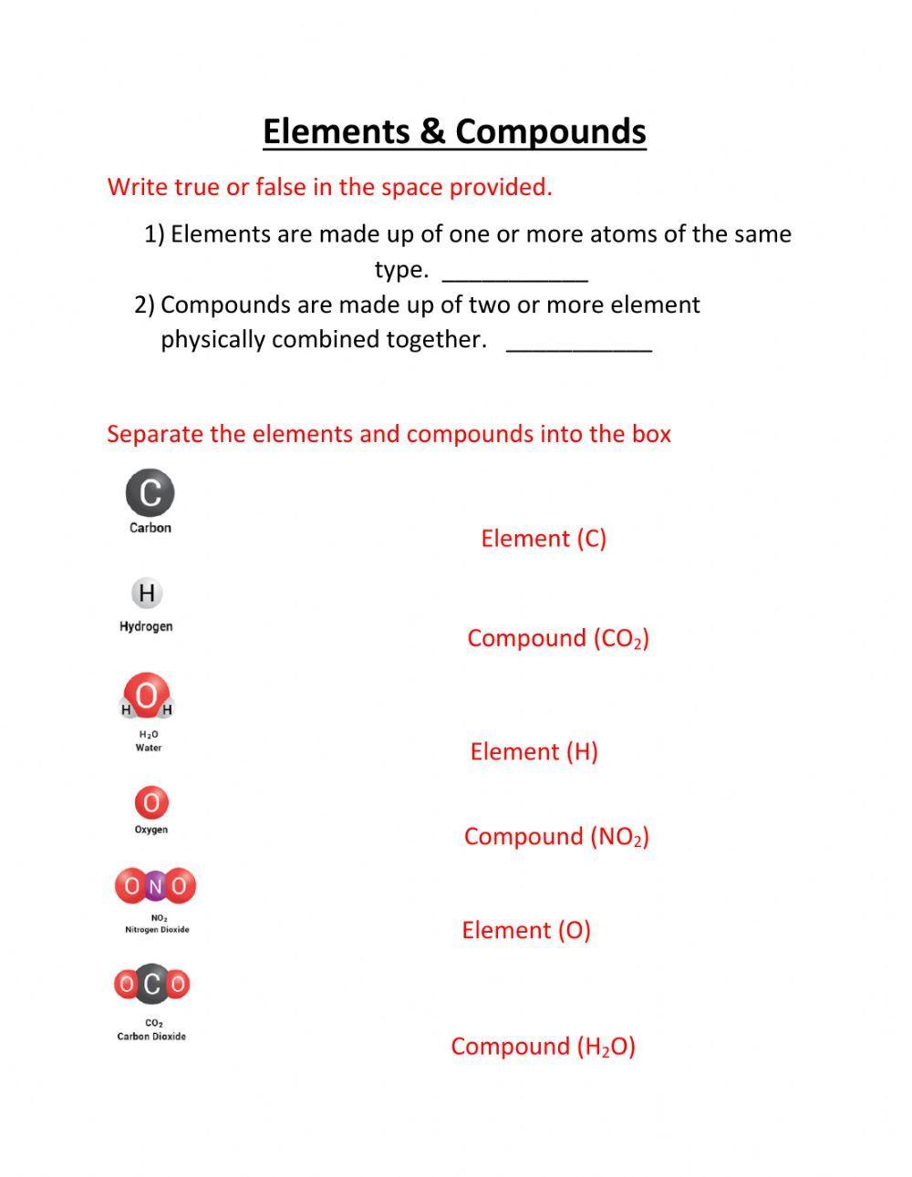 Elements & compounds
