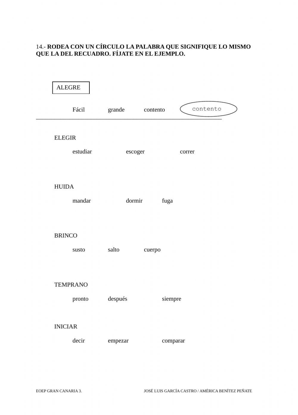 Prueba inicial 5º EP LCL segunda parte