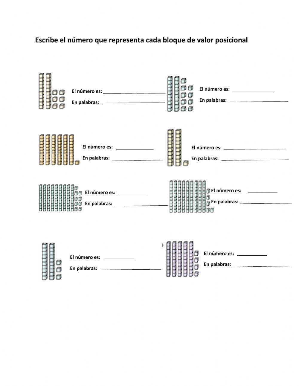 Bloques de valor posicional
