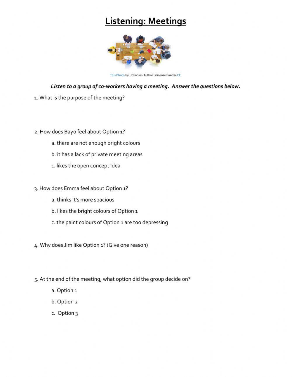 Listening - Meetings