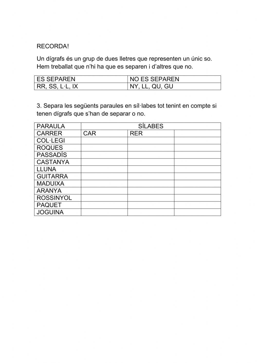 Camps semàntics i síl·labes