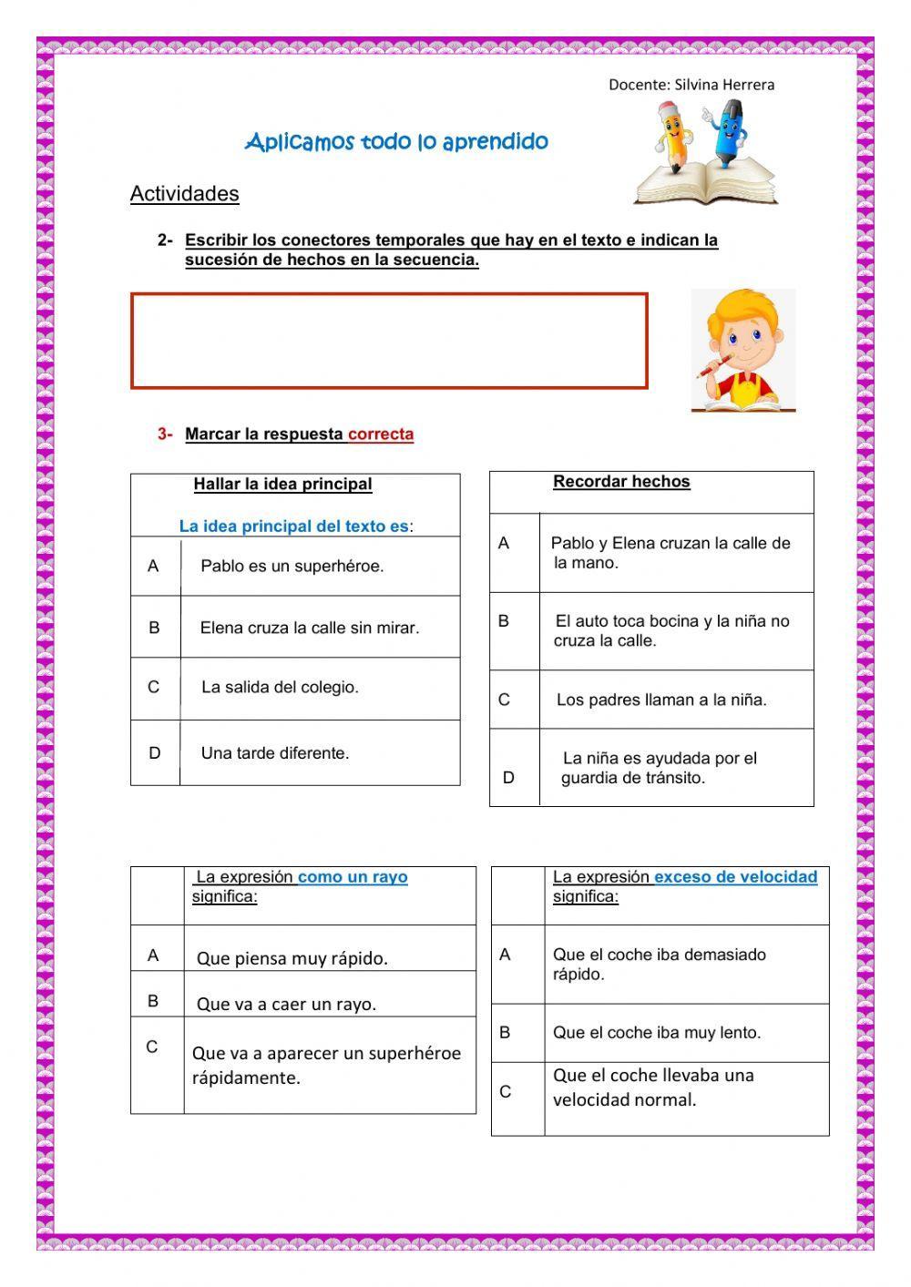 Comprensión lectora online exercise for Cuarto de primaria | Live ...