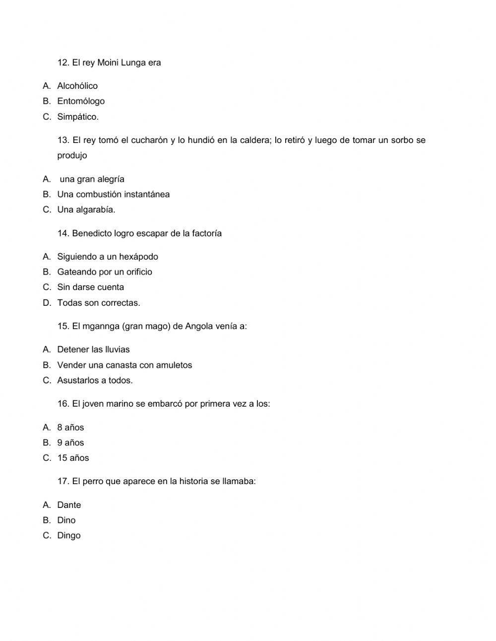 Evaluación plan lector: un capitán de 15 años