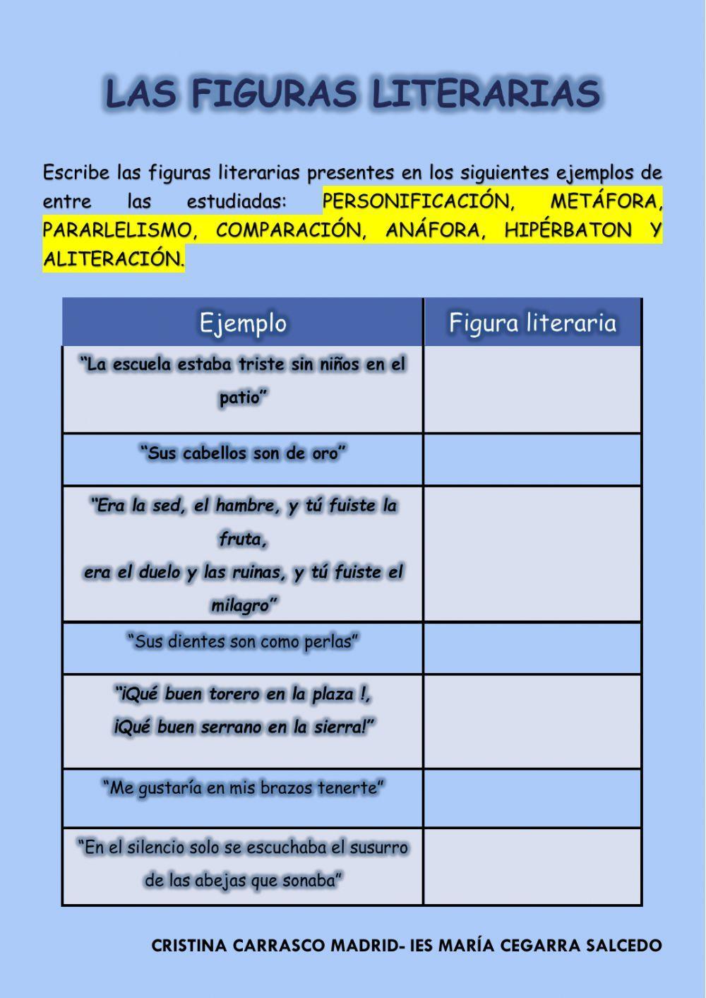 Las figuras literarias