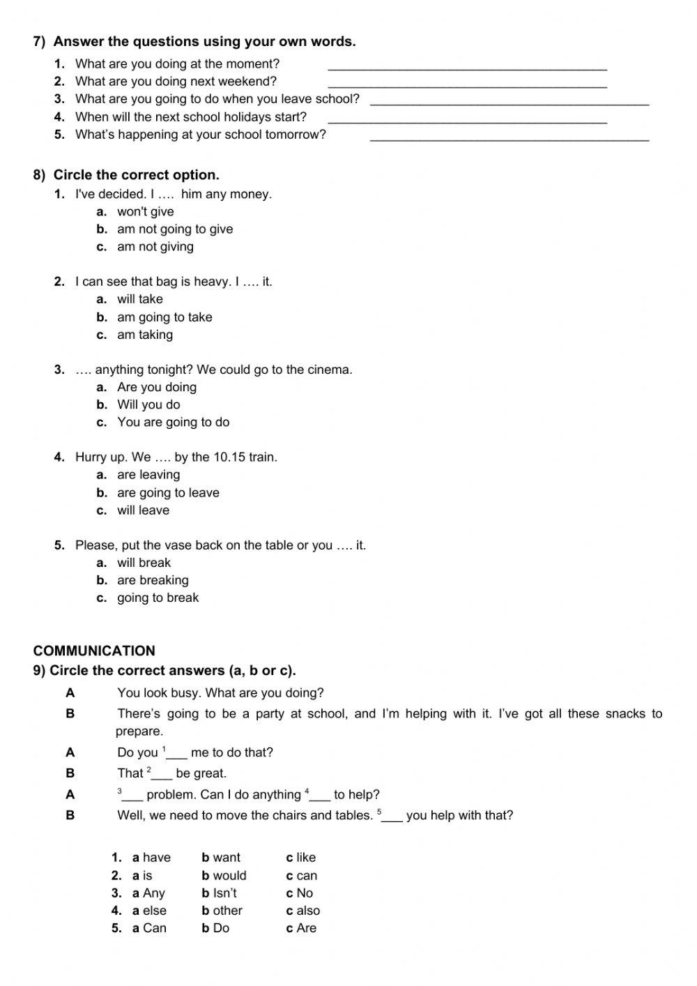 3rd Adolescents  - Test unit 7
