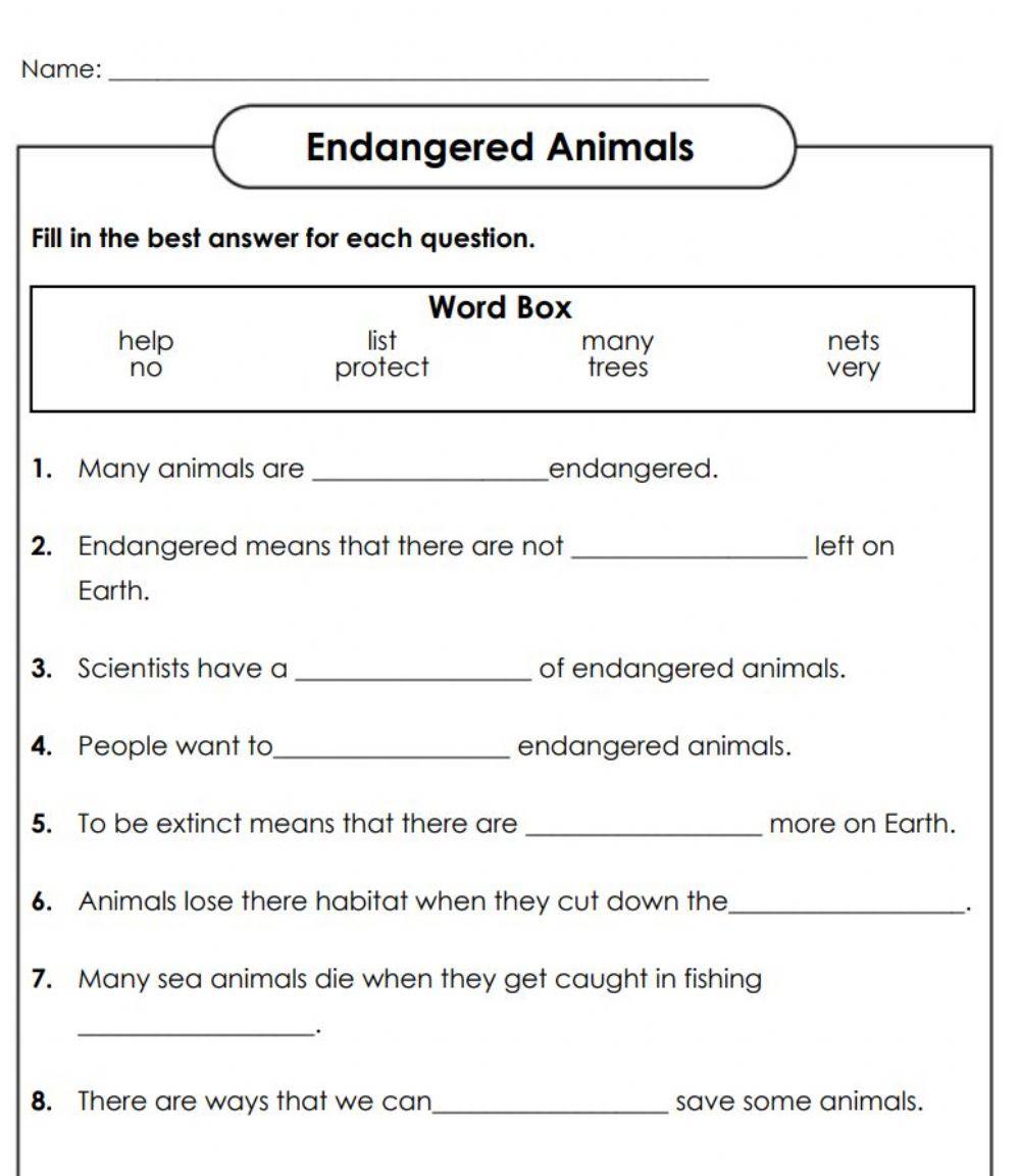 Endangered Animals Assessment