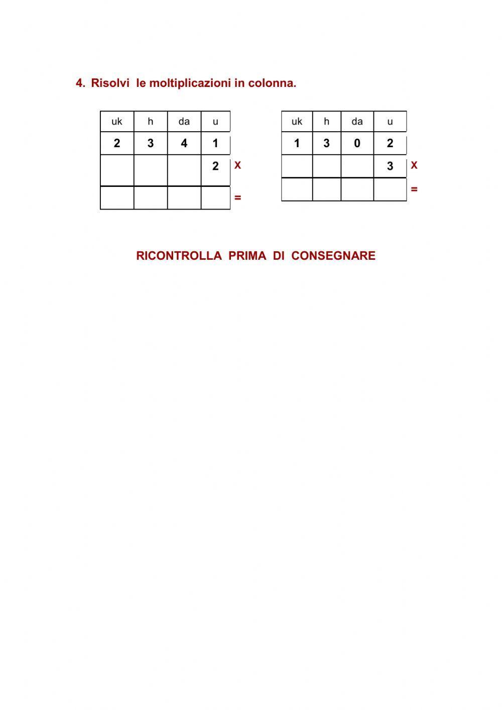 Controllino moltiplicazioni