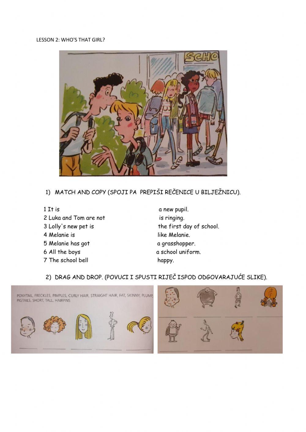 Lesson 2: Who's that girl? - EXERCISES