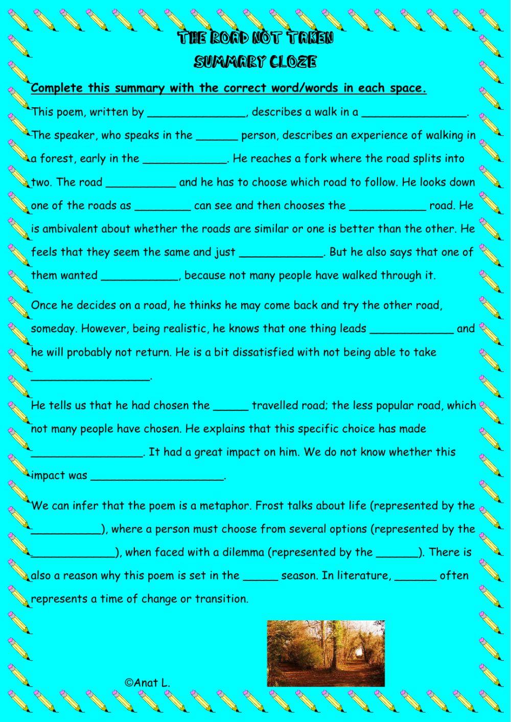 The Road not Taken - Robert Frost