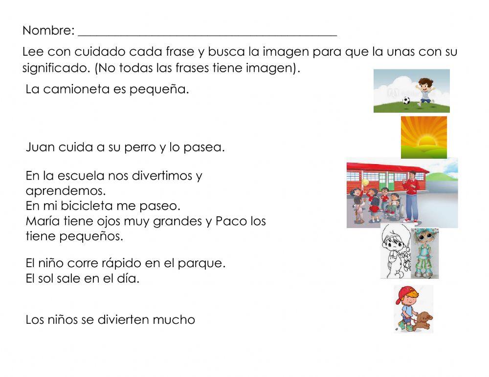 Relacion de Frases con imagen