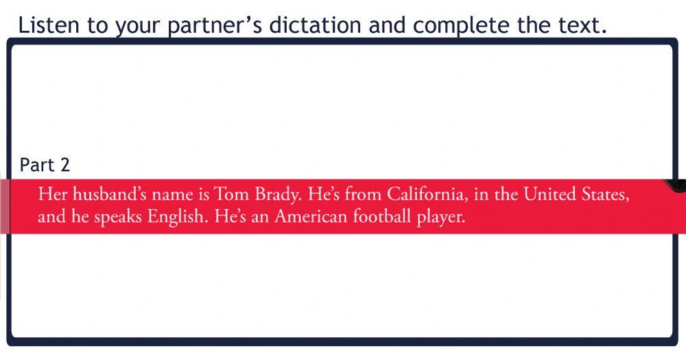Text dictation Part 2 worksheet | Live Worksheets