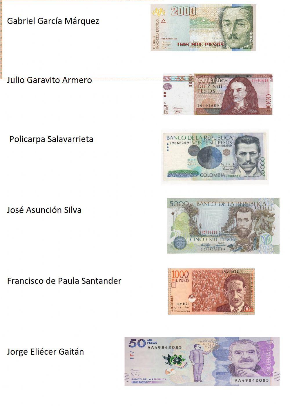 Billetes colombianos