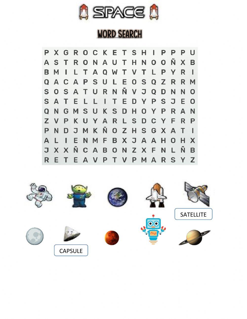 Space - word search