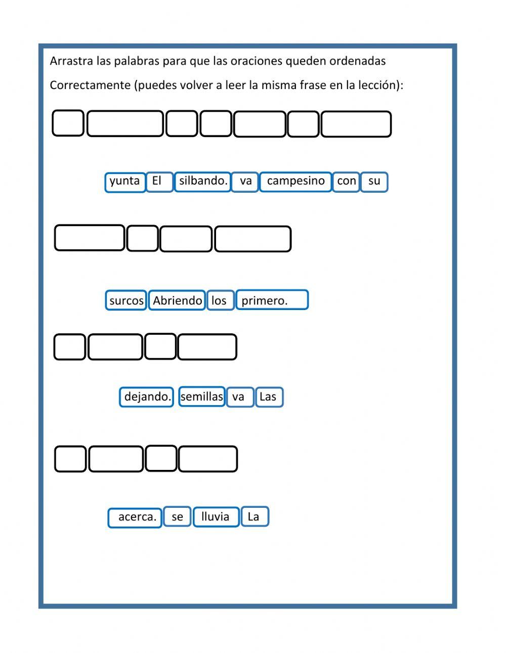 Lectura y comprensión