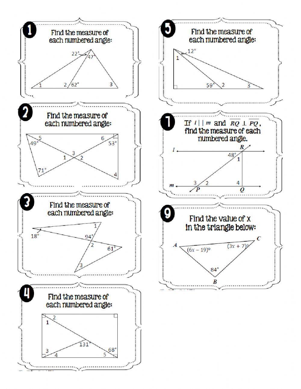 Interior Angles of Triangles